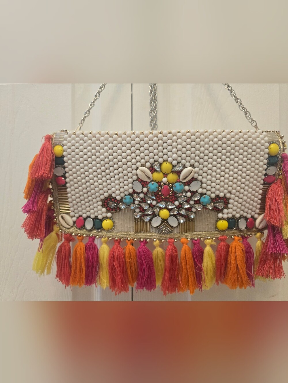 Lilly Pullitzer Beaded Tassel Crossbody Bag